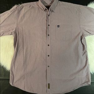 Timberland plaid shirt sleeve mens button down sz Xlarge